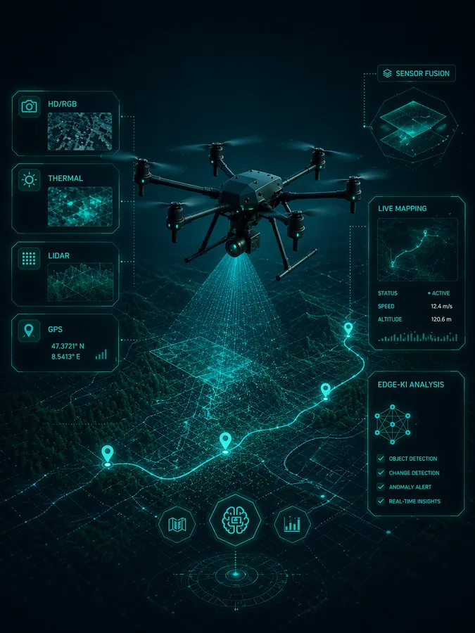 MX-UAV drone with AI situation view